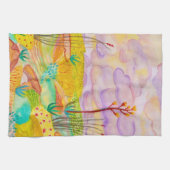 デザートドリームズガーデンウォーターカラーニューメキシコ キッチンタオル (横)