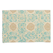 デザートドリームヴィンテージサンド&ターコイズ開花 枕カバー (正面右)