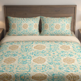デザートドリームヴィンテージサンド&ターコイズ開花 枕カバー