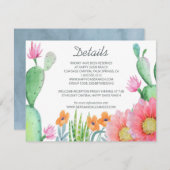 デザートド素朴リームサボス結婚花の詳細 エンクロージャーカード (正面/裏面)