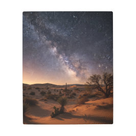デザートナイトと星 – スターライトスタイル メタルプリント