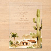 デザートハシ結婚エンダスタイル アクリル招待状 (正面)