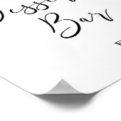 デザートバーサインオリーブ葉グリーンリーサイン ポスター (角)