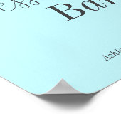 デザートバーブルーブラックベビーシャワー ポスター (角)