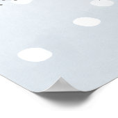 デザートバー冬のベビーシャワースイーツテーブルサイン ポスター (角)