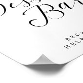 デザートバー書結婚文字のサイン ポスター (角)