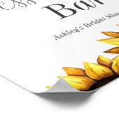 デザートバー結婚ひまわりブライダルシャワー ポスター (角)