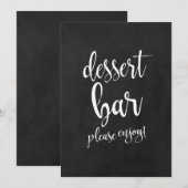 デザートバー お手頃なチョークボード結婚式看板 (正面/裏面)