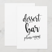 デザートバー　お手頃　カリグラフィー結婚式看板 招待状 (正面/裏面)