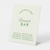 デザートバー レトロ グリーン&イエロー バチェロレッテ 台座サイン (正面)