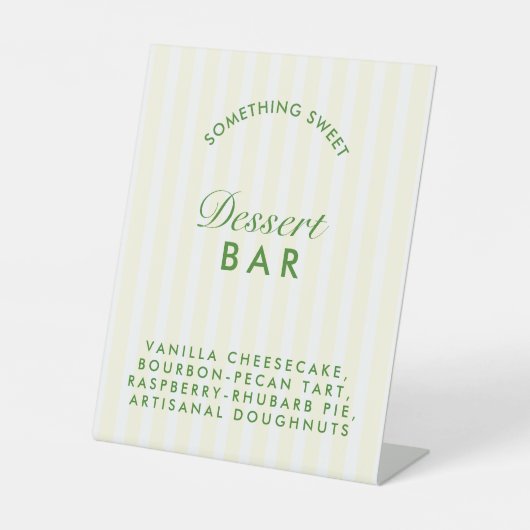 デザートバー レトロ グリーン&イエロー バチェロレッテ 台座サイン (正面)