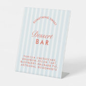 デザートバー ヴィンテージ ブルー＆レッド バチェロレッテ 台座サイン (正面)