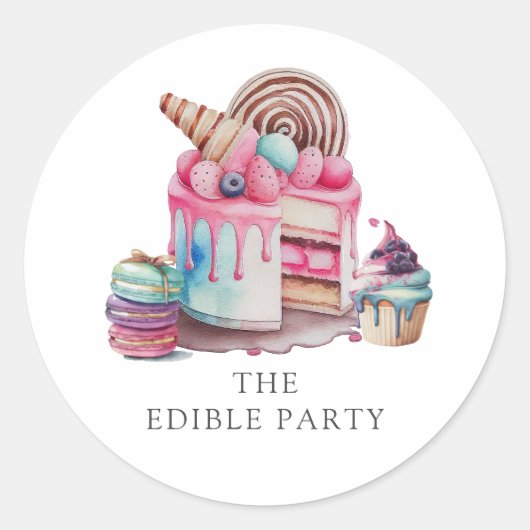 デザートパティシシェフベイカー製品ラベル ラウンドシール (正面)