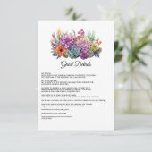 デザートヒューズ結婚フローラズゲスト詳細 エンクロージャーカード (スタンド正面)