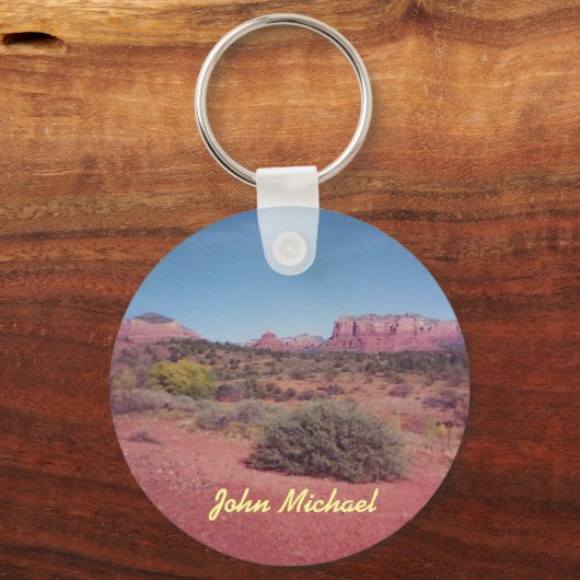 デザートビスタキーパーソナライズされたチェーン キーホルダー (正面)