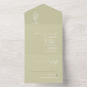 デザートビブ結婚スのサボテンのモチーフID1019 オールインワン招待状 (内側)