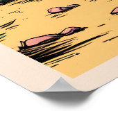 デザートビュッテメサグラフィックアートランドスケープ ポスター (角)