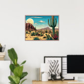 デザートビュッテメサグラフィックアートランドスケープ ポスター (ホームオフィス)