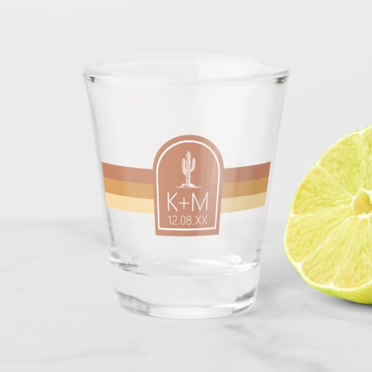 デザートビ結婚ベスストライプズTERRAコッタID1019 ショットグラス (正面)