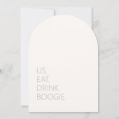 デザートビ食べーブドリンクブギーアイボリーアーチID1019 招待状 (裏面)