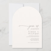 デザートビ食べーブドリンクブギーアイボリーアーチID1019 招待状 (正面)