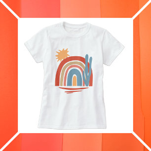 デザートピーチ – 抽象芸術南西のモチーフ Tシャツ