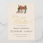 デザートフミニマルィエスタバチェロレッテウィークエンド金ゴールド 箔招待状 (正面)