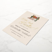 デザートフミニマルィエスタバチェロレッテウィークエンド金ゴールド 箔招待状 (回転した状態)