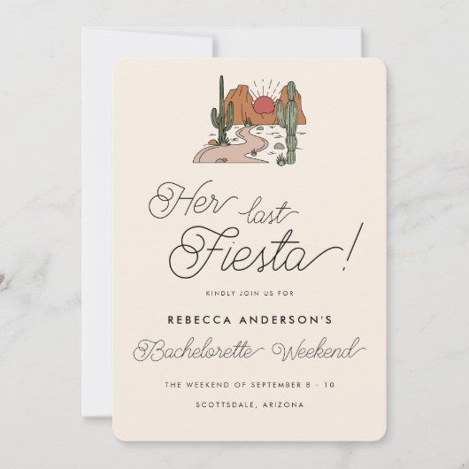 デザートフミニマルィエスタバチェロレッテウィークエンド 招待状 (正面)