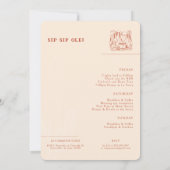 デザートフミニマルィエスタ |バチェロレッテ週末 招待状 (裏面)