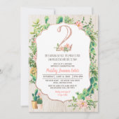 デザートフラワーグリッター2秒誕生日招待状 招待状 (正面)