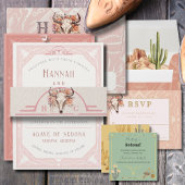 デザートフラワーズ ウエスタン ウェディング インビテーション