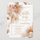 デザートフラワーベビーシャワー招待状ボホパーム 招待状 (正面/裏面)