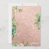 デザートフラワー&バラ金ゴールドベビーシャワー招待状 招待状 (裏面)