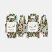 デザートブラウンレトロバタフライガーデンベビーシャワー フェイバーボックス (折り畳みなし)