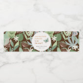 デザートブラウンレトロバタフライガーデンベビーシャワー ペットボトルラベル (シングルラベル)