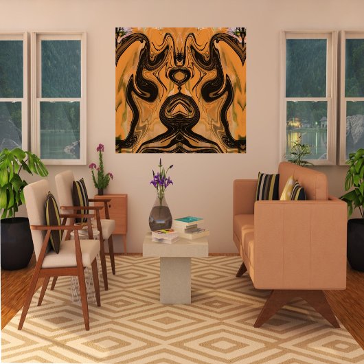 デザートブラウン抽象芸術オンキャンバスプリントプリント キャンバスプリント