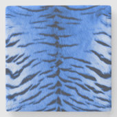 デザートブルータイガースキンプリント ストーンコースター (正面)