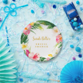 デザートプレート、トロピカルブライダルシャワー ペーパープレート (パーティー)