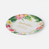 デザートプレート、トロピカルブライダルシャワー ペーパープレート (アングル)