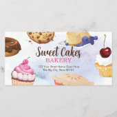 デザートベーカリーギフト券テンプレート サンキューカード (正面)