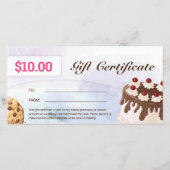 デザートベーカリーギフト券テンプレート サンキューカード (裏面)