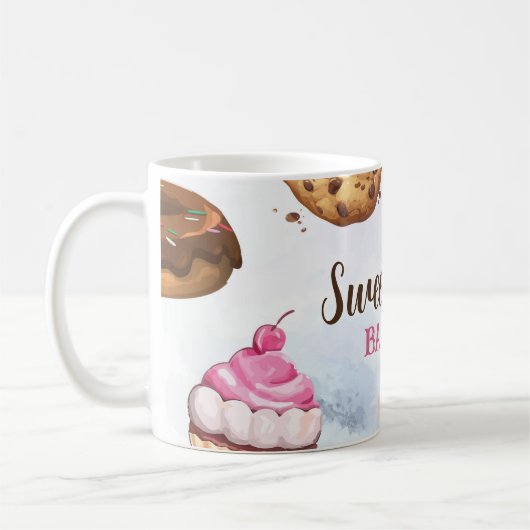 デザートベーカリーケーキとクッキーマグ コーヒーマグカップ (左)