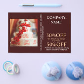 デザートベーカリーケーキ結婚デコレーター チラシ (シングル)