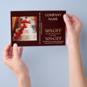 デザートベーカリーケーキ結婚デコレーター チラシ (ハンドル)