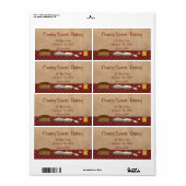 デザートベーカリー製品またはビジネスラベル ラベル (フルシート)