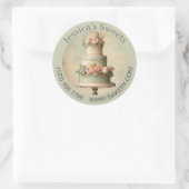 デザートベーカーエレガントーケーキカテラーカップケーキベーカリー ラウンドシール (バッグ)