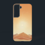 デザートホライゾングローフォンケース SAMSUNG GALAXY S22ケース<br><div class="desc">柔らかい砂丘は空に向かって伸び白熱［赤熱］光を放つ、広大な砂漠の地平線のミニマル自然リストと表現を提供している。</div>