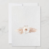 デザートホワイトローズパンパスグラス結婚金ゴールド 招待状 (裏面)