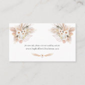 デザートホワイトローゼスパンパスグラス結婚ズのウェブサイト 名刺 (正面)